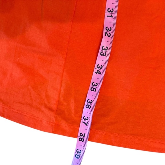 Athleta Bright Orange V-Neck Casual Midi Dress NWT Size Medium - Picture 5 of 7